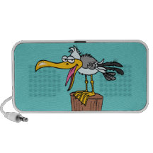 silly seagull cartoon portable speaker