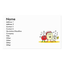 silly singing food business card