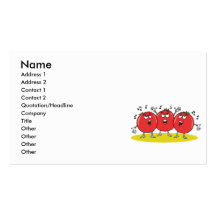 silly singing tomatoes trio business cards
