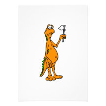 Silly Toothless Dragon with White Flag Cute Personalised Announcement
