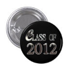 Silver And Black Class Of 2012 Graduation Button