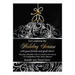 Silver And Gold Holiday Party Custom Invitations invitations