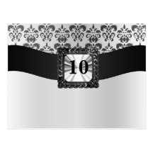Silver and grey damask postcard
