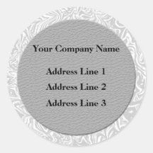 Silver  and White Business Address Lables Stickers