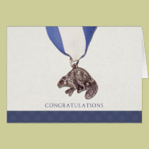 Silver Beaver Congratulations Card cards