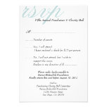 Silver blu gala formal event elegant RSVP response Announcements