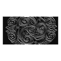 Silver Celtic Emblem Photo Greeting Card