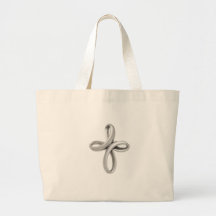 Silver cross canvas bag