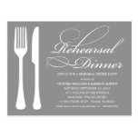 SILVER FLATWARE | REHEARSAL DINNER INVITE POST CARDS
