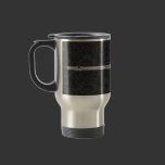 Silver Flute on Black Damask mugs