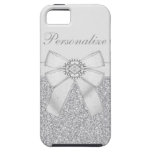 Silver Glitter & Diamond Bling iPhone 5 Case