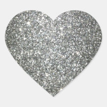 Silver Glitter Glamour Stickers