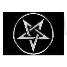 Silver Inverted Pentagram Cards