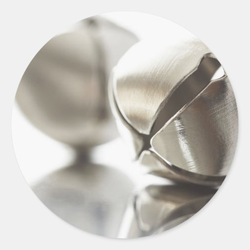 Silver Jingle Bells Stickers