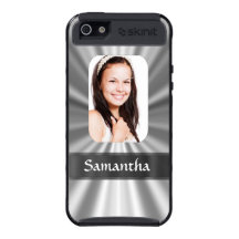 Silver look photo template iPhone 5 case