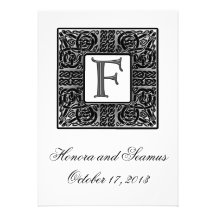 Silver Monogrammed Celtic Wedding Invitation