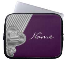 Silver Neoprene Laptop Sleeve