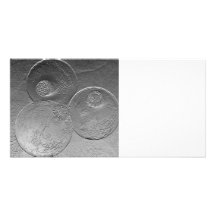Silver Ornaments Custom Photo Card