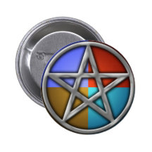 Silver Pentacle on Elements Buttons