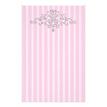 Silver Princess Filigree Stationery Design