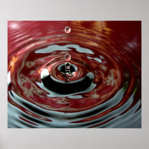 Silver Red and Orange Poster