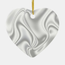 Silver Satin Christmas Tree Ornament