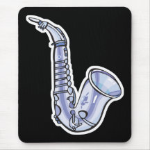 silver saxaphone mouse pads