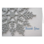 Silver Snowflake Thank You Card