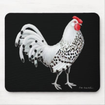 Silver Spangled Hamburg Chicken Mousepad