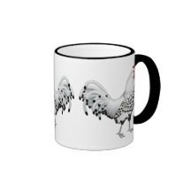Silver Spangled Hamburg Rooster Mug