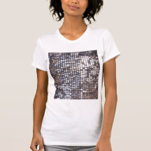 Silver Sparkling Sequin Look Tshirts