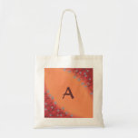 Silver Star Flowers on Orange, Monogram Bags