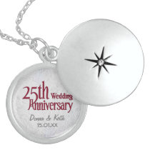 Silver Wedding Anniversary necklaces