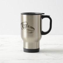 Silver Wedding Bands Save the Date Coffee Mugs