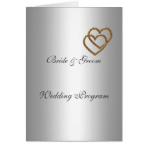 Silver  Wedding Program Greeting Cards