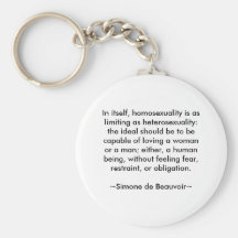 Simone de Beauvoir quote Keychains