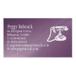 Simple Aubergine Purple with Phone Business Card