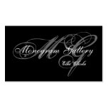 Simple Black Grey Monogram Wedding Business Business Cards