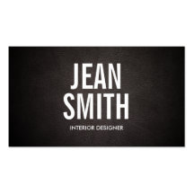 Simple Bold Text Interiors Business Card