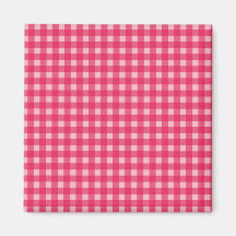 Simple, classic and elegant. Lucky pink plaids. Magnet