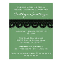Simple Elegant Lace Bridal Shower Invitation
