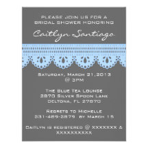 Simple Elegant Lace Bridal Shower Invitation