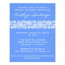 Simple Elegant Lace Bridal Shower Invitation