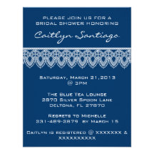 Simple Elegant Lace Bridal Shower Invitation