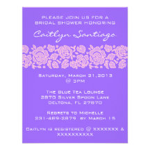 Simple Elegant Lace Bridal Shower Invitation
