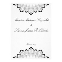 Simple elegant wedding invitation card A018