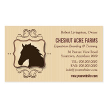 Simple Flourish Horse Business Card
