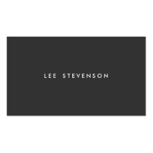 Simple Minimalistic Solid Black  Business Card