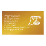 Simple Mustard Yellow with Phone Business Card