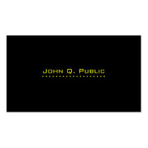 Simple Plain Black Business Card